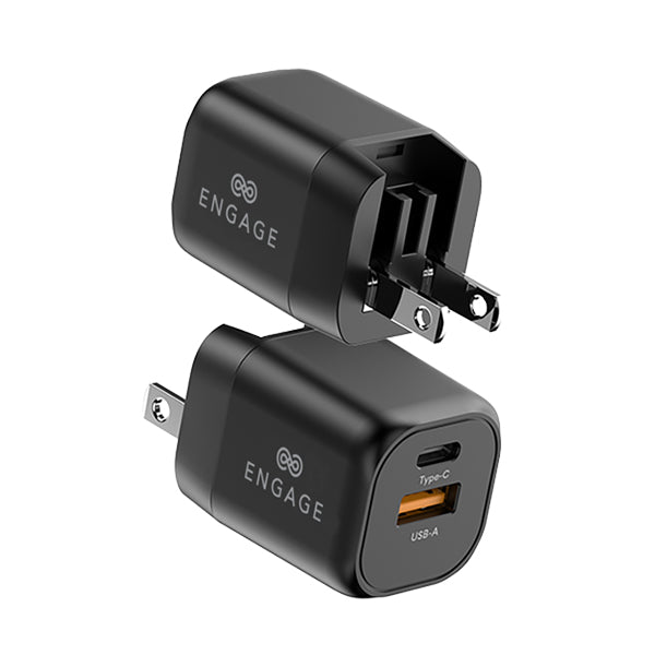 Engage Dual Port 20W PD Fast Adapter/Charger with Interchangeable Adapter