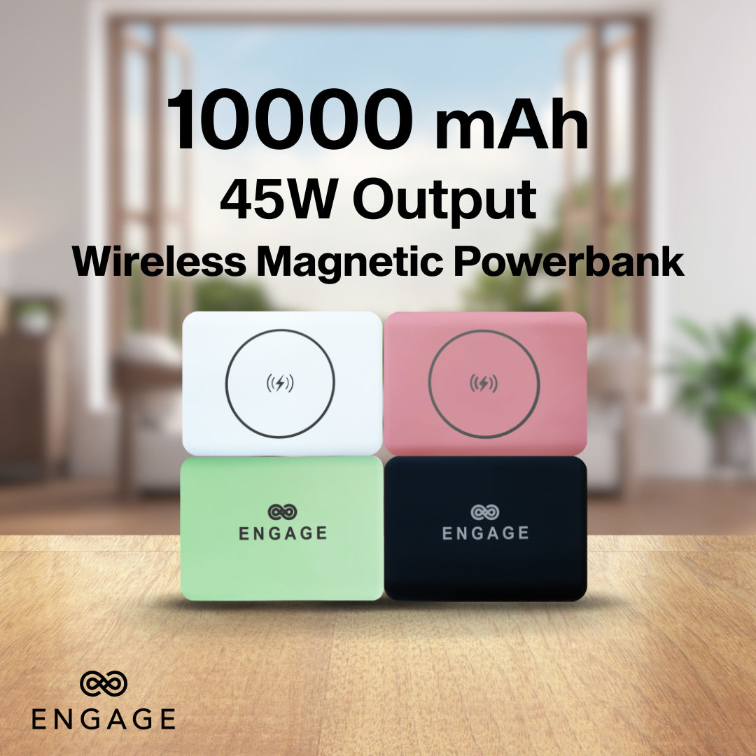 Engage Ultra Compact 10000mAh Wireless Power Bank PD 45W Green-4FC3