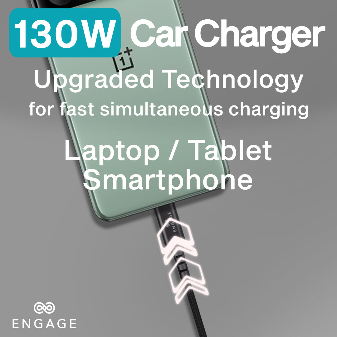 Engage 130W 3 Port Car Charger-X7CS