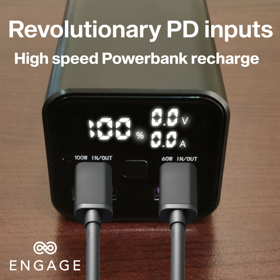 Engage Super Charge 20000 mAh 100W Powerbank with LED Display-20ZX