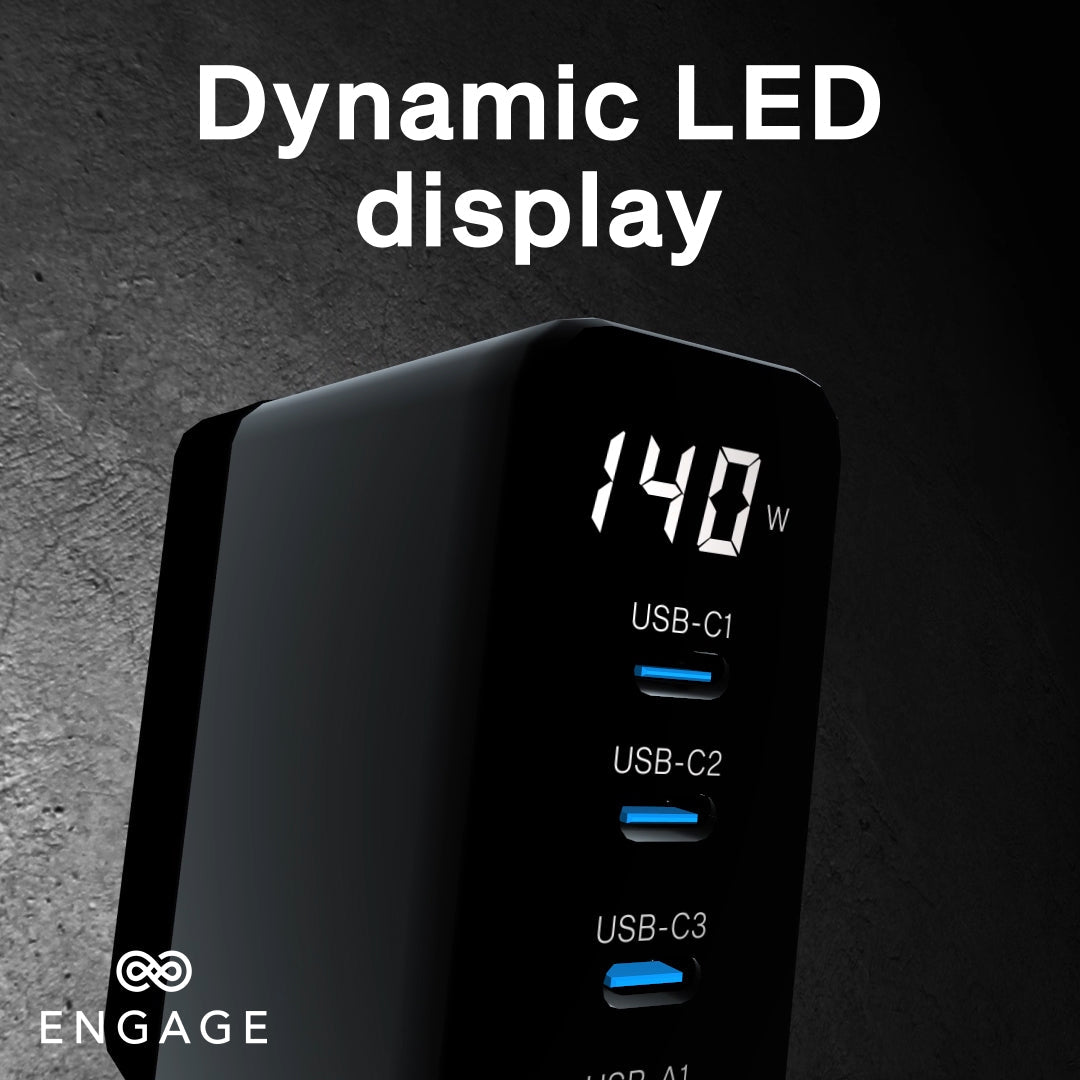 Engage 140W 5 Ports Desktop USB HUB/ Charger-BG5J