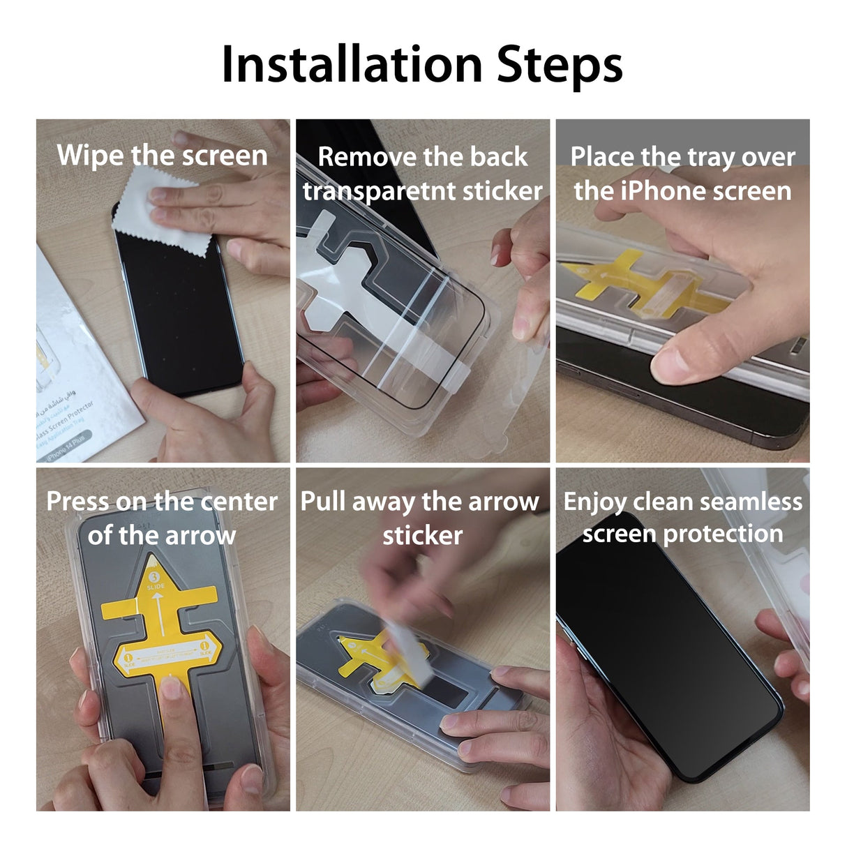 Engage iPhone 15 Pro Max Tempered Glass with Application Tray-KYUA