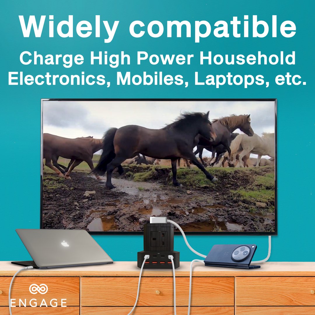 Engage 13 in 1 Ports GaN High Speed 65W Power Socket-WZB7