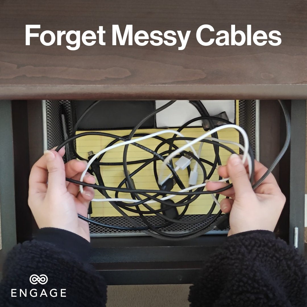 ENGAGE Magnetic PD 60W USB-C Cable with Lightning Adapter White - XDCG