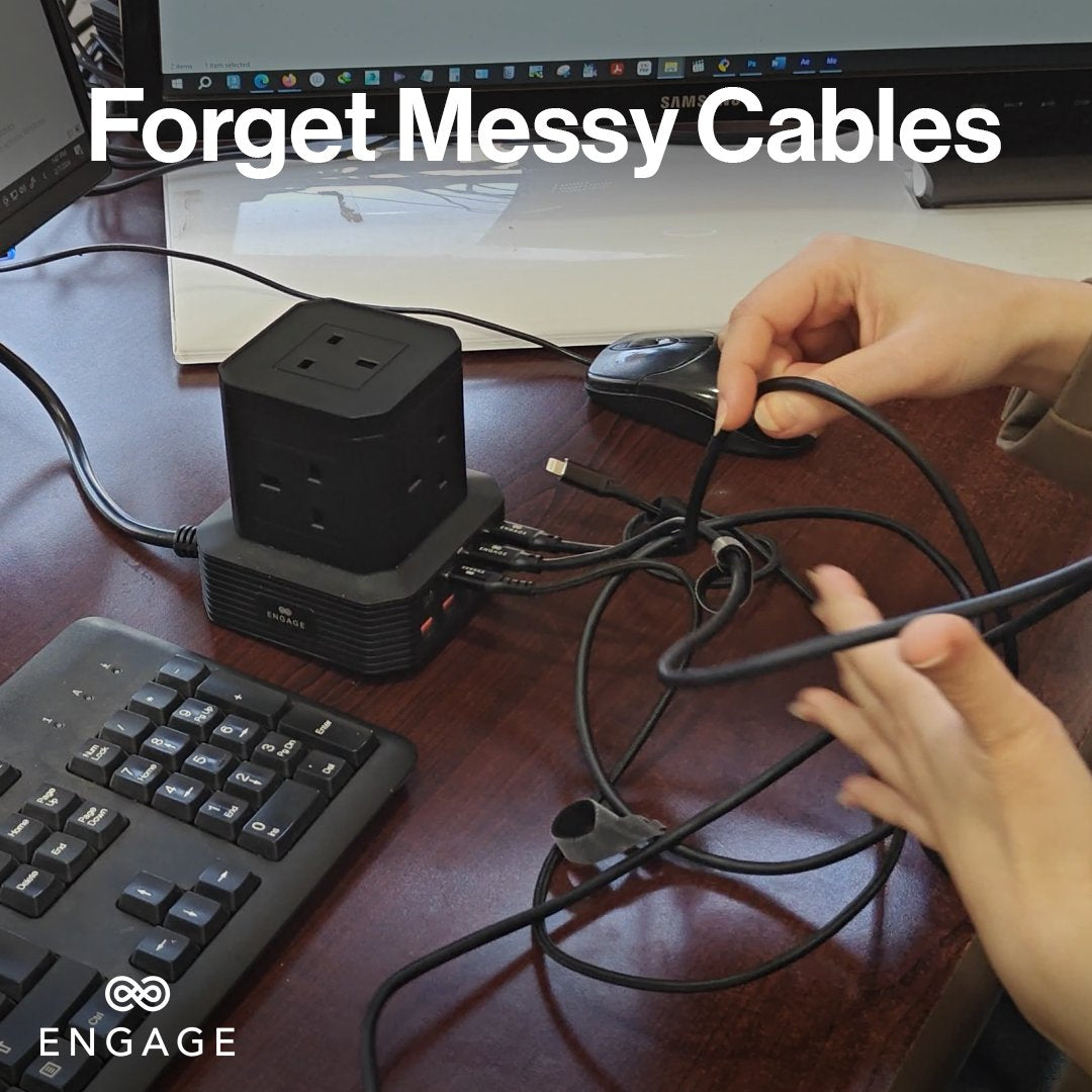 ENGAGE Magnetic PD 60W USB-C Cable with Lightning Adapter White - XDCG