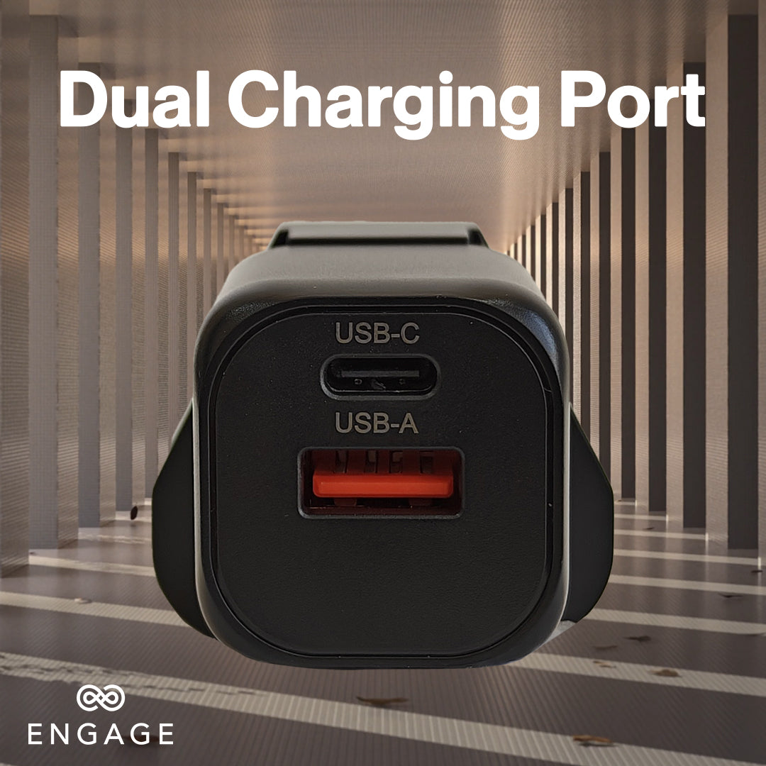 Engage Dual Port 20W PD Fast Adapter/Charger with Interchangeable Adapter