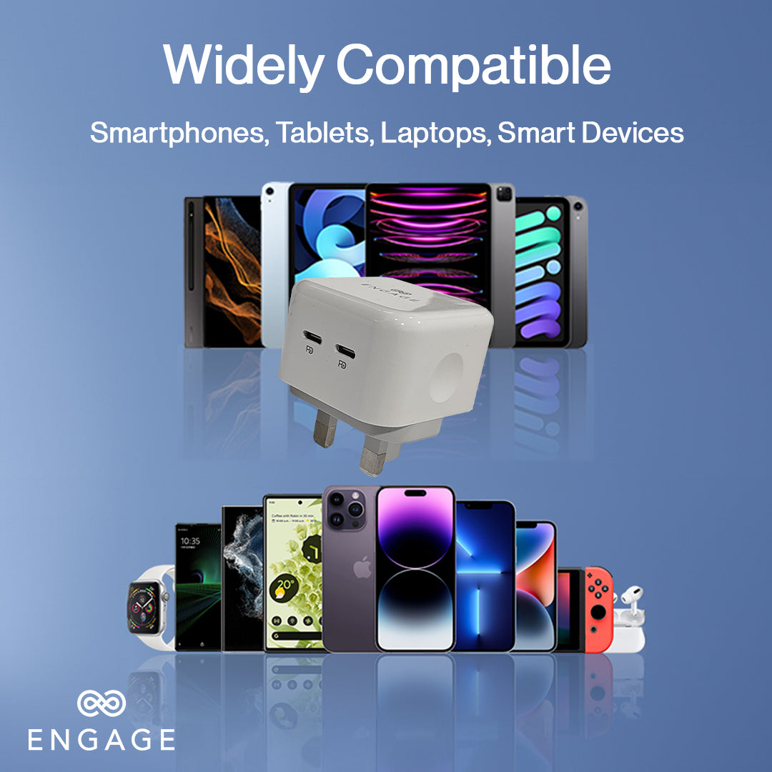إشراك شاحن منزلي مزدوج USB-C 35W
