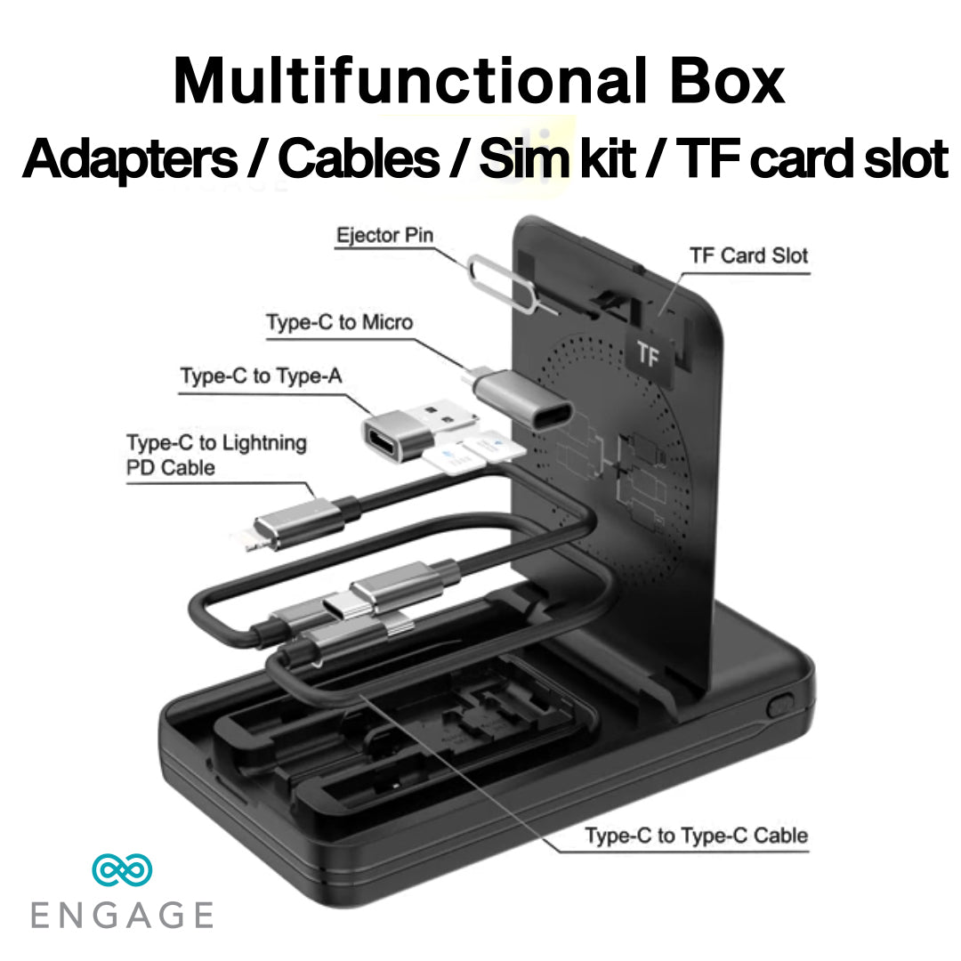 Engage Wireless Powerbank 10000Mah Multi-Functional Box PD 20W-7HSP