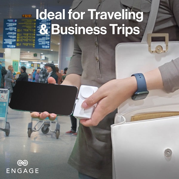 Engage Portable Dual Port Lightning/USB-C & Watch Charging Power bank (5000mAh)-BK