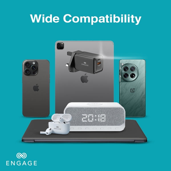 Engage Dual Port 48W Power Adapter With Interchangeable Uk/Eu Plug
