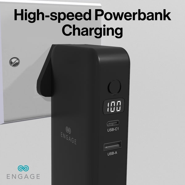 Engage Hybrid 65W Gan Charger 10000 Mah Power Bank