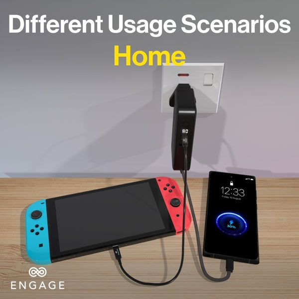 Engage Hybrid 65W Gan Charger 10000 Mah Power Bank