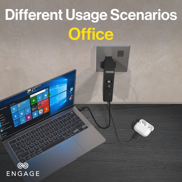 Engage Hybrid 65W Gan Charger 10000 Mah Power Bank