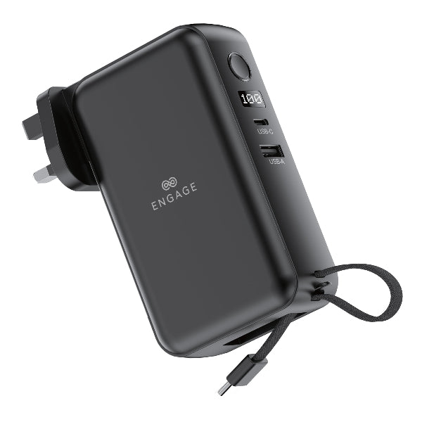 Engage Hybrid 65W Gan Charger 10000 Mah Power Bank