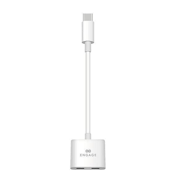 Engage PD Type-C To Dual Type-C Charging Audio Adapter Cable - Future Store