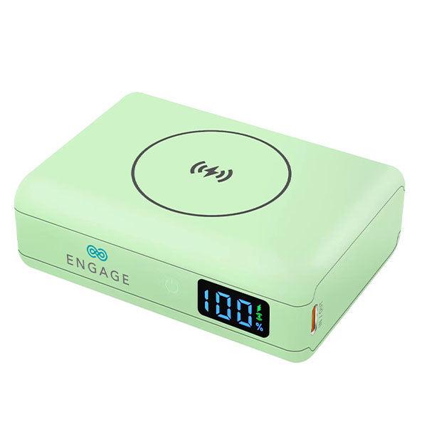 Engage Ultra Compact 10000mAh Wireless Power Bank PD 45W Green - Future Store
