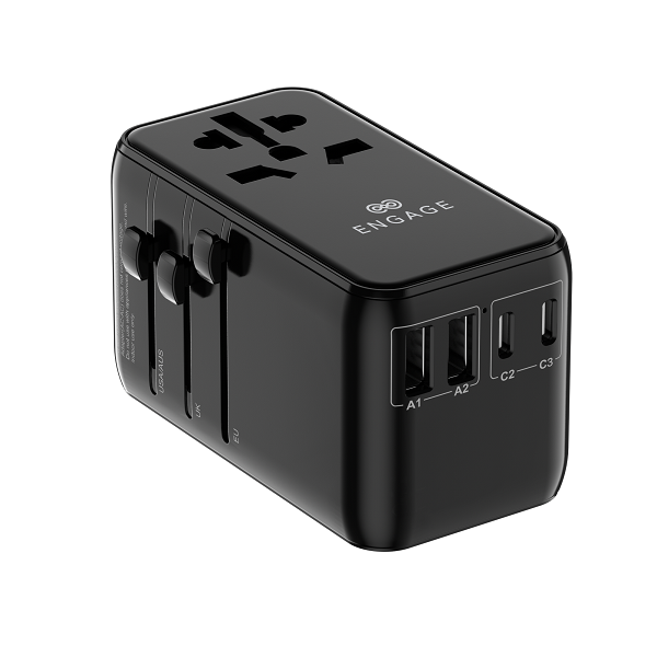 Engage 45W Universal Travel Adapter (DUAL USB-C/A PORTS)(C CABLE)