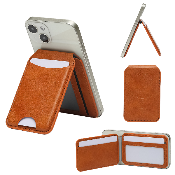 ENGAGE MAGSAFE FOLD WALLET MULTIPLE CARD HOLDER/STAND FEATURE - BROWN