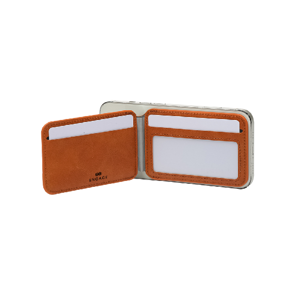 ENGAGE MAGSAFE FOLD WALLET MULTIPLE CARD HOLDER/STAND FEATURE - BROWN