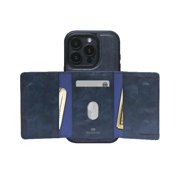 ENGAGE TRI-FOLD MAGSAFE WALLET - BLUE