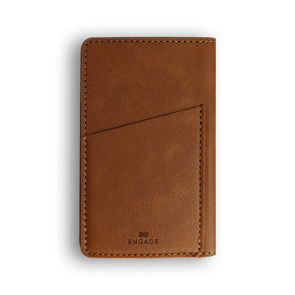 Engage 5000 mAh Magnetic Power bank Wallet (Light Brown)
