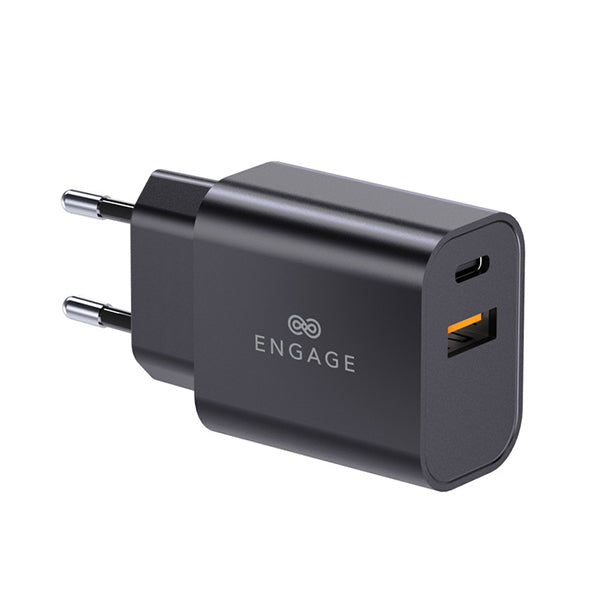 Engage Dual Port 30W GaNII PD Fast Adapter/Charger with Interchangeable Adapter