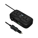 Engage 200W Portable Car Inverter with Dual AC Sockets and 4 Ports