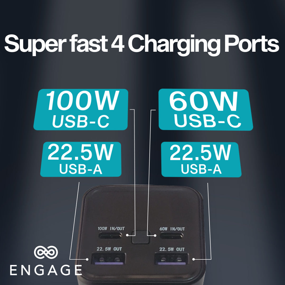 Engage Super Charge 20000 mAh 100W Powerbank with LED  Display