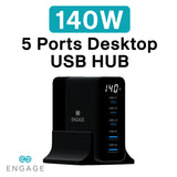 Engage 140W 5 Ports Desktop USB HUB