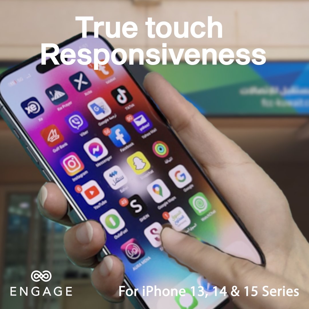 Engage iPhone 15 Pro Max Tempered Glass with Application Tray-KYUA