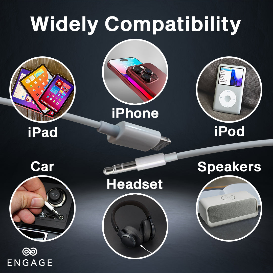 Engage Lightning To 3.5Mm Aux Audio Cable -VUA8