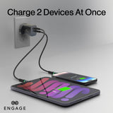 Engage Dual Port 30W GaNII PD Fast Adapter/Charger with Interchangeable Adapter