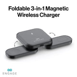 Engage Foldable Magnetic 3-In-1 Wireless Charger