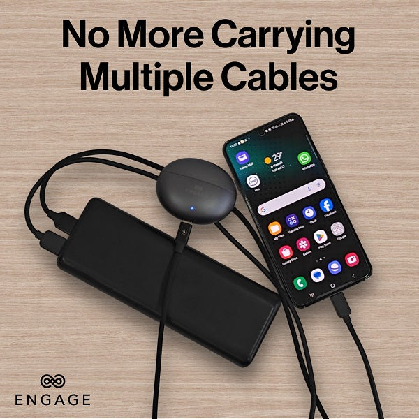 Engage Compact Wireles Magnetic PB 10000 Mah W/USB-C Cable & Led Display PD 45W