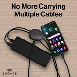 Engage Compact Wireles Magnetic PB 10000 Mah W/USB-C Cable & Led Display PD 45W