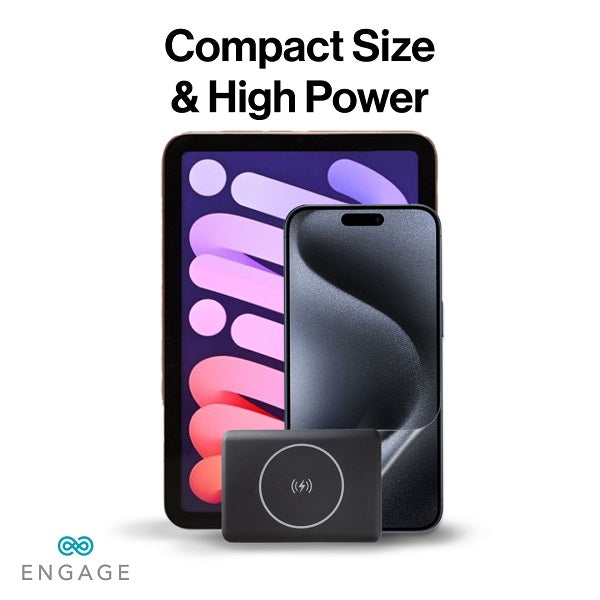 Engage Compact Wireles Magnetic PB 10000 Mah W/USB-C Cable & Led Display PD 45W