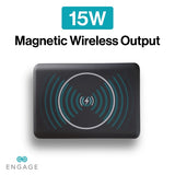 Engage Compact Wireles Magnetic PB 10000 Mah W/USB-C Cable & Led Display PD 45W