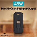 Engage Compact Wireles Magnetic PB 10000 Mah W/USB-C Cable & Led Display PD 45W