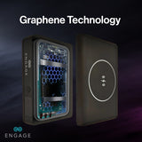 Engage Compact Wireles Magnetic PB 10000 Mah W/USB-C Cable & Led Display PD 45W