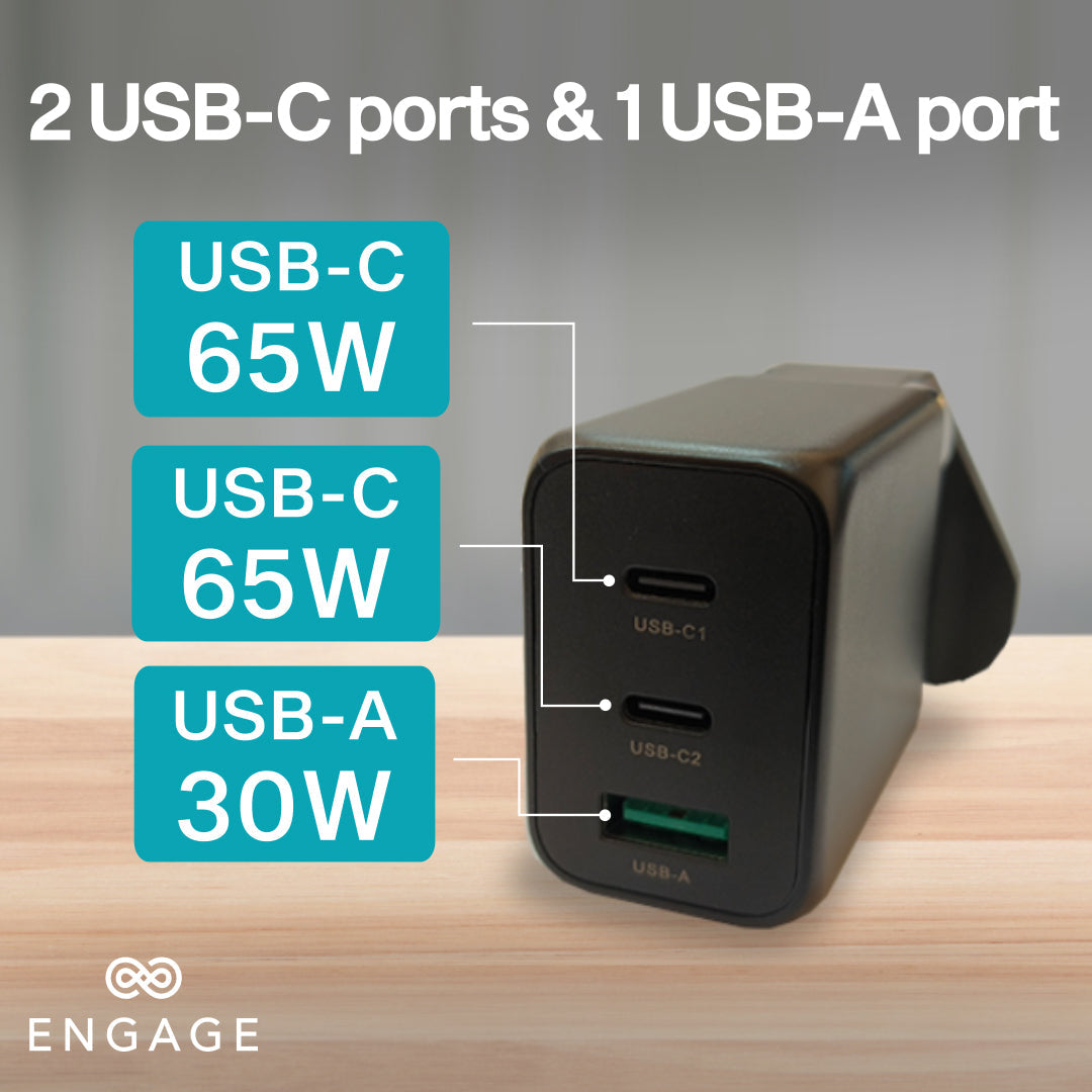 Engage 65W Charger/Adapter with GaN Technology-QOJT