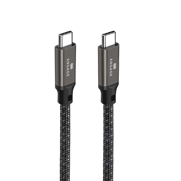 Engage PD 240W USB-C to USB-C High Speed Charging & 40Gbps Data Transfer 8K Cable 1M Black