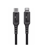 Engage PD 18W Fast Charging MFI certified Type-C to Lightning Cable 1 Meter - Black