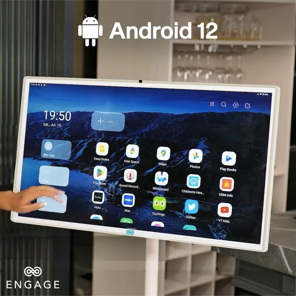 Engage 32 Inch 4G (8GB/128GB) Android Rotating TouchScreen W/ Built-In Camera-White