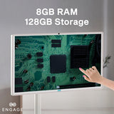 Engage 32 Inch 4G (8GB/128GB) Android Rotating TouchScreen W/ Built-In Camera-White
