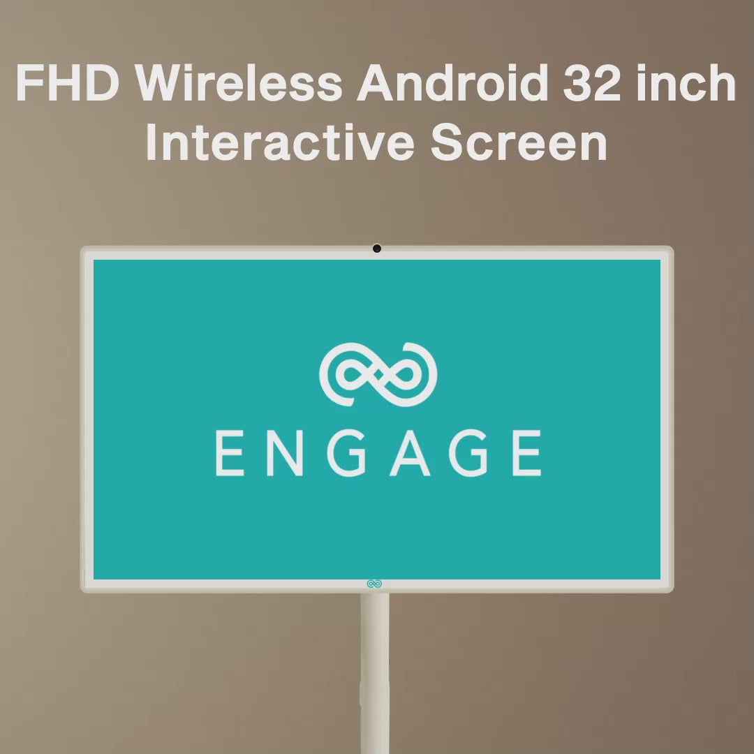 Engage 32 Inch 4G (8GB/128GB) Android Rotating TouchScreen W/ Built-In Camera-White
