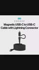 ENGAGE Magnetic PD 60W USB-C Cable with Lightning Adapter White