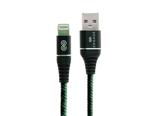 Engage Lightning 5A Flexible Anti-Winding Super Charge Data Cable 1M - Black