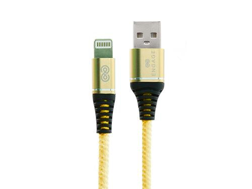 Engage Lightning 5A Flexible Anti-Winding Super Charge Data Cable 1M Gold