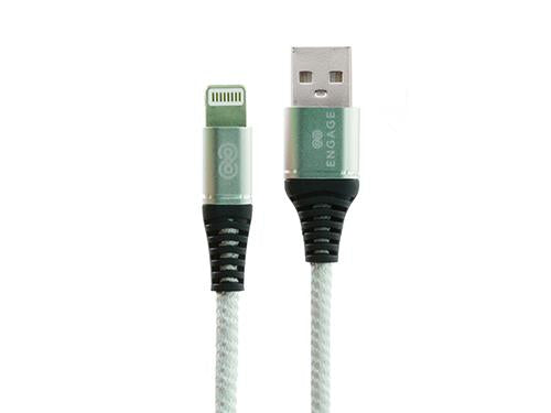 Engage Lightning 5A  Flexible Anti-Winding Super Charge Data Cable 1M - White