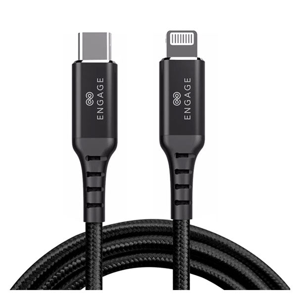 Engage PD 18W Fast Charging MFI certified Type-C to Lightning Cable 2 meters -Black